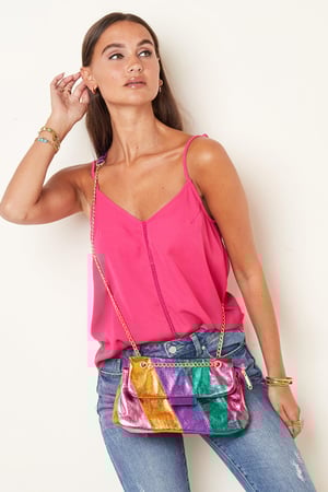 PU-Ledertasche Farbige Streifen Multi Polyurethan h5 Bild2